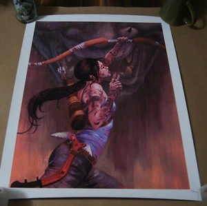 New! Tomb Raider "Taking Aim" Limited Edition Giclee Art Print # 21/30SF | 18x24 - Picture 1 of 4