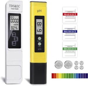 PH Meter TDS Meter Combo 4 In 1 Digital Tester 0.01 PPM EC Temp Hydroponics Kit - Picture 1 of 7