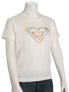 Roxy Girl's Day And Night T-Shirt - Snow White - New - Picture 1 of 1