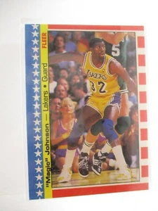 1987-88 Fleer Stickers #1 Magic Johnson LAKERS - Picture 1 of 2