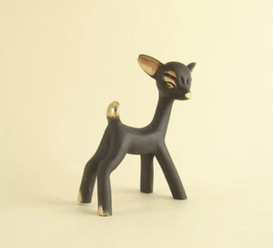 Walter BOSSE Workshop Vienna Large DOE roe deer patinated brass Modernism - Picture 1 of 4