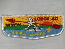 Ma-Ka-Ja-Wan OA Lodge 40 S19 Flap Boy Scout Patch