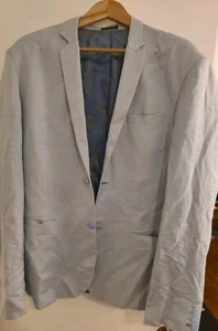 Oak River Custom Made Linen, Light Blue Blazer, Men's Size Small To Medium - Picture 1 of 16