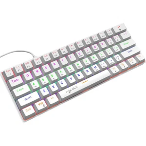 60% Portátil Cableado Mecánico Gaming Teclado 61 Botones Tipo-C USB para PC - Imagen 1 de 16