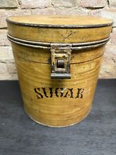 Primitive Original Wear & Well HINGED LID Bucket Pail Sugar 11” Tall Rare