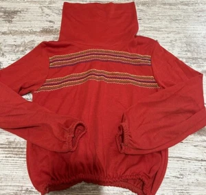 Camisa vintage Middledale Top niñas talla 7 retro bordada arco iris rayas años 60 - Imagen 1 de 6