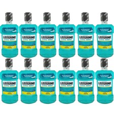 12 pezzi LISTERINE COOL MINT Collutorio Gusto Delicato Pulizia Profonda 600ml