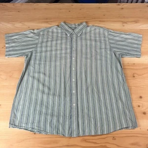 Camisa abotonada vintage años 90 LL BeanPastel verde rayas talla XXLT - Imagen 1 de 6