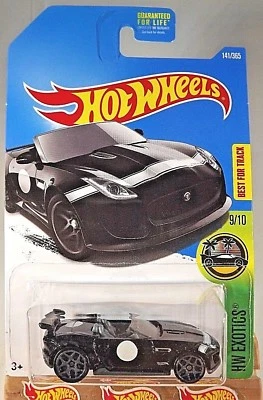 Hot Wheels #141 HW Exotics 9/10 15 Jaguar F-Type Project 7 2017 negro con gris 5YSp Foto 1 de 4