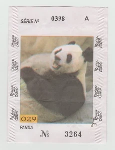 1994 Portugal gum candy paper wrapper Bacalhau Cobaia Cabrito #029 Giant Panda - Foto 1 di 2