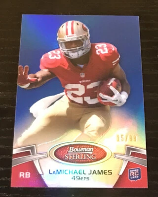 Bowman Sterling LaMichael James 2012 novato refractor azul/99 Foto 1 de 2