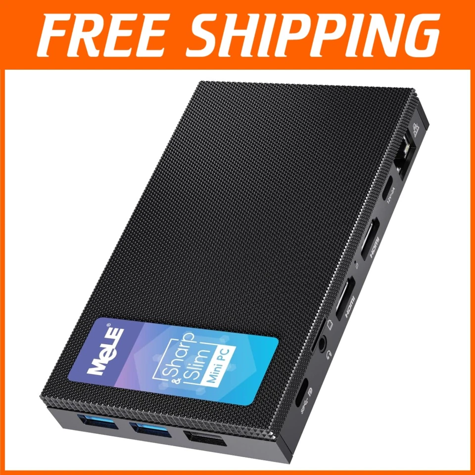 Elegant Fanless Mini PC - 12th Gen N100, 16GB RAM, 512GB SSD for Home & Office - Image 1 of 4