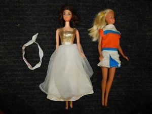 Vtg Barbie Lot of 2 1967 1966 Mattel Doll w/ Clothes Miss America Sash Dress - Picture 1 of 9