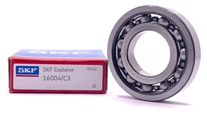 NEW SKF 16004 C3 OPEN, NO SEALS BEARING 751002054 20X42X8 mm - Picture 1 of 5