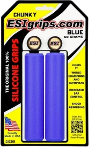 ESI MTB Standard Size Chunky Bicycle Grips - Blue - Picture 1 of 1