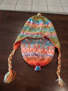 Alpaca Hat / Beanie  "Chullo" From Peru  / Women  and Men - Picture 1 of 4
