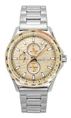 Invicta Racing GMT Sand Dial Stainless Steel Sand Dial Quartz 47552 Mens Watch - image 1 of 4