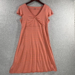 Vestido Toad & Co Orgánico Jersey Tejido Suave Mujer M Coral Playa Corte Imperio Midi - Imagen 1 de 9