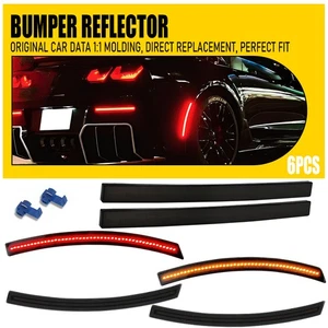 Smoked LED Side Light Marker Bumper Reflector Lamp For Chevy 14-19 Corvette C7 C - Picture 1 of 15