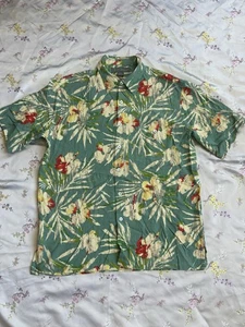 Tori Richard Button Down Hemd Herren Large 100% Seide Hawaii Reise - Bild 1 von 7