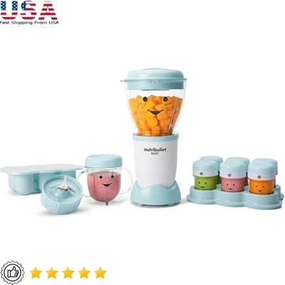 Portable Baby Food Maker Blender Set W/ Storage Cups Freezer Tray Recipe Book US - Image 1 of 4