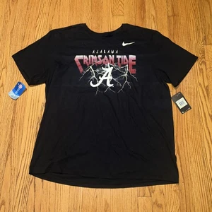T-shirt concerto uomo Nike nera Alabama Crimson Tide Distressed taglia 2XL - Foto 1 di 6