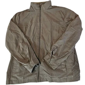 WP by Weatherproof Soft Shell Front Full Zip Brown Gray Jacket Men's Size M 3609 - Picture 1 of 9