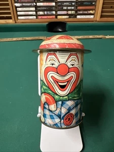 Vintage Cap-Tins Brand Clown Can with Lid Made in England - Picture 1 of 4