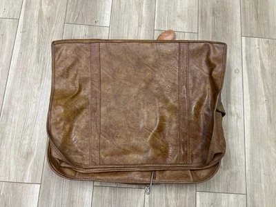 Bolsa de ropa vintage ESCORT 36x22 cuero marrón traje de viaje equipaje Foto 1 de 4