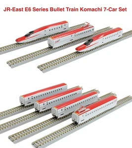 Z Scale Rokuhan E6 Series Bullet Train Tohoku Shinkansen Komachi 7-Car Full Set - Picture 1 of 14