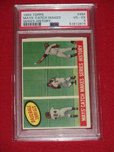 1959 Topps Willie Mays Catch Makes Series History PSA 4 VG-EX #464 See Others! - Picture 1 of 2