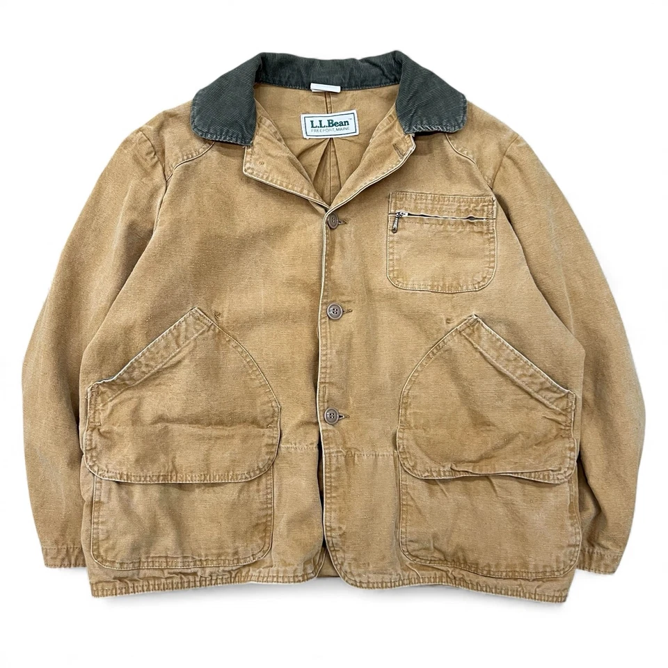 True Vintage 50s 60s LL Bean Hunting Chore Coat Barn Jacket Tan Hunt Heritage 44 - Image 1 of 4