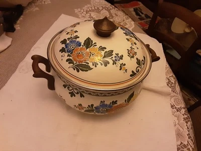 COCOTTE  EMAIL FLEURI ALLEMAGNE  ASTA - Photo 1/3