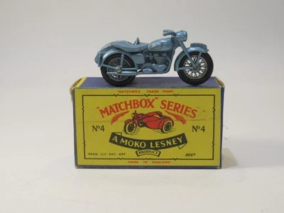 MATCHBOX MOKO LESNEY TRIUMPH 110 MOTORCYCLE & SIDE CAR NO.4 - MINT COND. & BOXED - Image 1 of 4