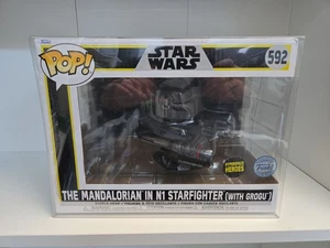 Funko Pop! Star Wars The Mandalorian in N1 Starfighter with Grogu Special #592 - Foto 1 di 4
