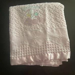 Manta Bebé Rosa Futuro Brillante Acrílico Satinado Pequeño Ángel Conejito Nube De Colección? - Imagen 1 de 18