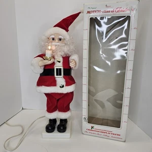 Telco Motion-ettes of Christmas 1992 scatola candela Babbo Natale movimento e illuminata 18" - Foto 1 di 15