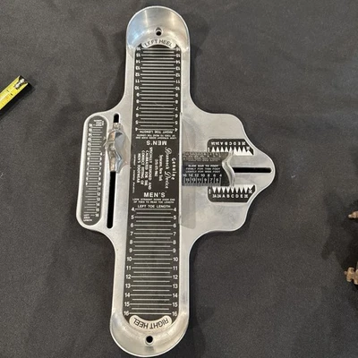 Vintage GENUINE BRANNOCK DEVICE MEN'S Model Shoe Sizer Foot Measure SYRACUSE NY - Image 1 of 2