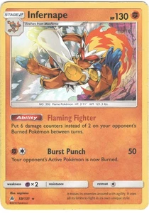 Infernape - SM - Forbidden Light 59/131 - Holo Rare - NM Pokémon TCG - Picture 1 of 2
