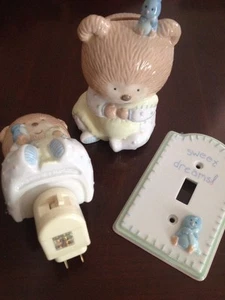 Regalo de baby shower - ¡Banco, luz nocturna y placa de interruptor nuevo! Baby Bear - Imagen 1 de 7