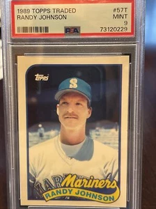 1989 Topps Randy Johnson Rookie RC #57T Psa 9 Mint Fresh Slab - Picture 1 of 2