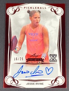 2023 Leaf Pickleball Premier - Jessie Irvine #BA-JII - Red Foil Auto /25