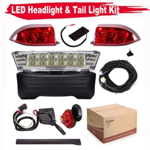 12V Golf Cart Full LED Light Kit w/ Turn Signal Fit for Club Car Precedent 2004+ - Picture 1 of 11