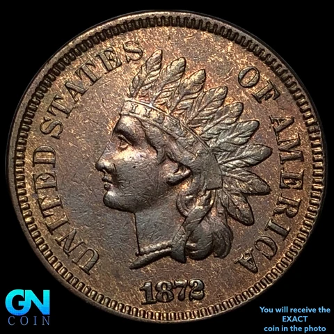 1872 Indian Head Cent Penny  #E2935 Cover