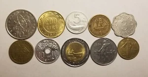 New And Old Foreign Coin Lot (10) -1954-1998 - Italy, Greece & Malta - Picture 1 of 2