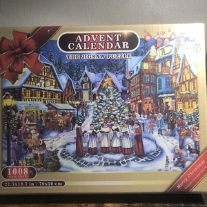 advent calendar jigsaw puzzle 1008 Total Pieces Merry Christmas - Picture 1 of 9