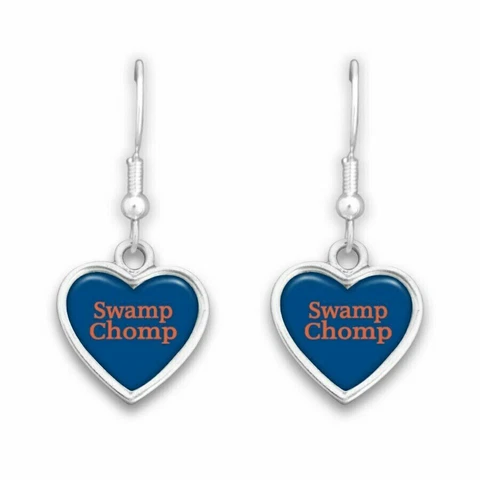 54795 Florida Gators Heart Slogan Earrings Cover