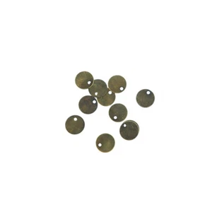 Estampación redonda en blanco - tono bronce - 8 mm - 50 etiquetas - MT169 - Imagen 1 de 2