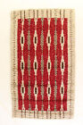 Modernist Scandinavian Rya /Flossa Rug RED WHITE ABSTRACT Early - Mid 20th C