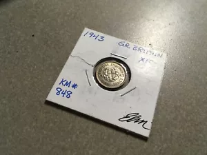 1943 Great Britain 3 Pence Coin XF  Better World Coin extra scarce 1334L 🇬🇧  - Picture 1 of 2